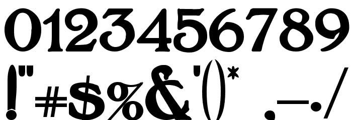 BoltonTitlingBold Font OTHER CHARS