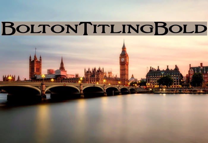 BoltonTitlingBold Font examples