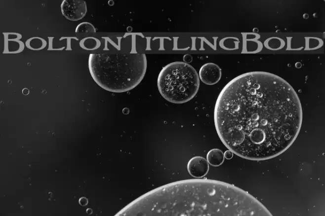 BoltonTitlingBold Polices examples