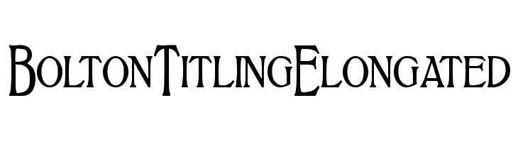 BoltonTitlingElongated  Free Fonts Download