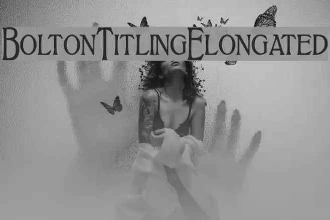 BoltonTitlingElongated Font examples