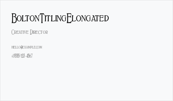 BoltonTitlingElongated Business Card