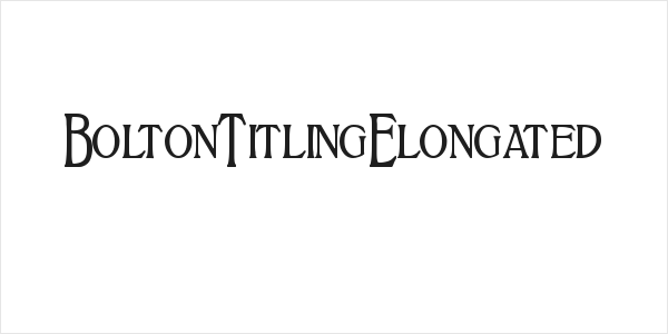 BoltonTitlingElongated Logo