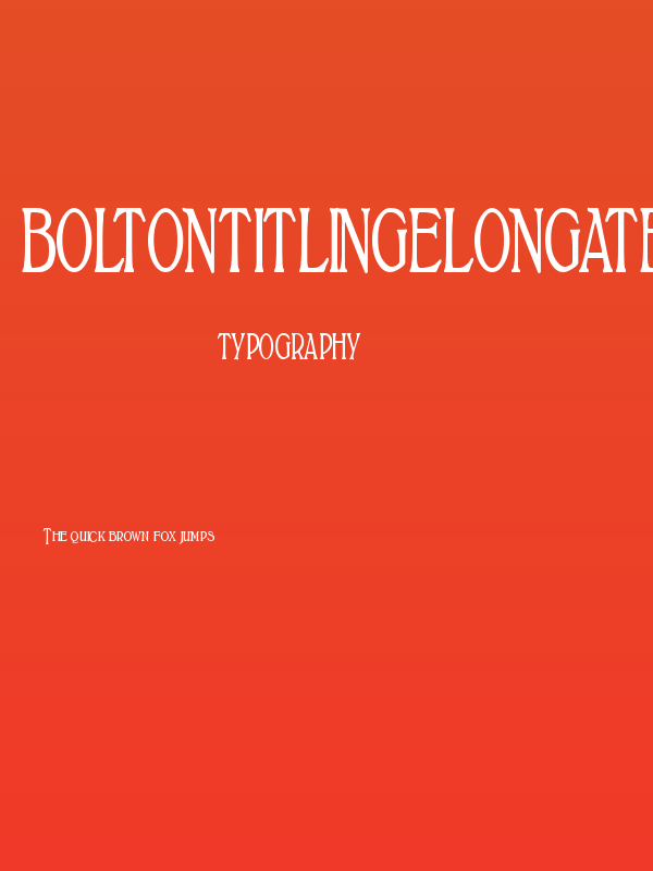 BoltonTitlingElongated Poster
