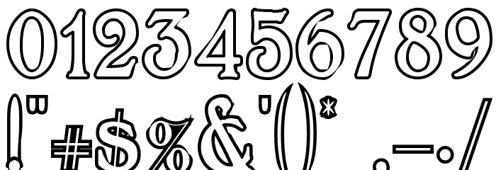 BoltonTitlingOutline Font OTHER CHARS