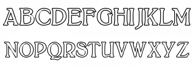 BoltonTitlingOutline Шрифта ВЕРХНИЙ