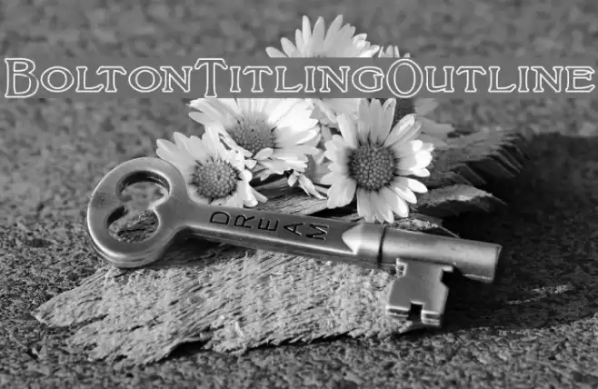 BoltonTitlingOutline Font examples