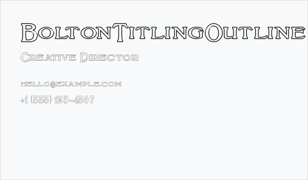 BoltonTitlingOutline Business Card