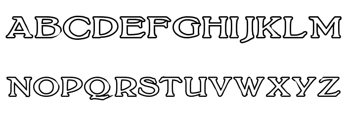BoltonTitlingOutline Font LOWERCASE