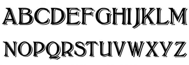 BoltonTitlingShadowed Schriftart Groß