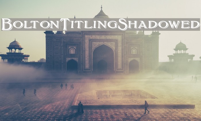 BoltonTitlingShadowed Font examples