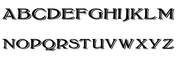 BoltonTitlingShadowed Font LOWERCASE
