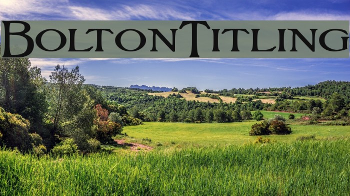 BoltonTitling Font examples