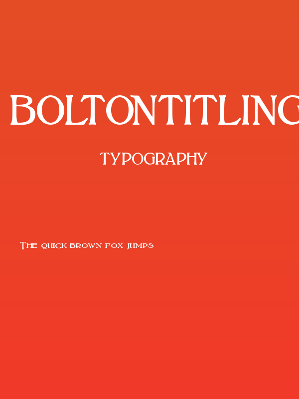 BoltonTitling Poster