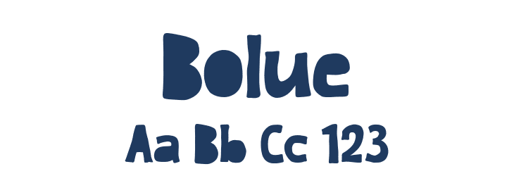 Bolue Font Preview