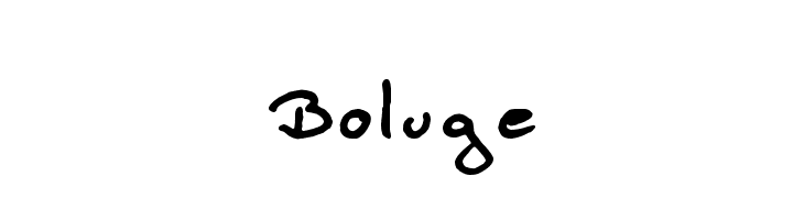 Boluge  フリーフォントのダウンロード