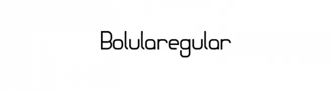 Bolularegular  フリーフォントのダウンロード