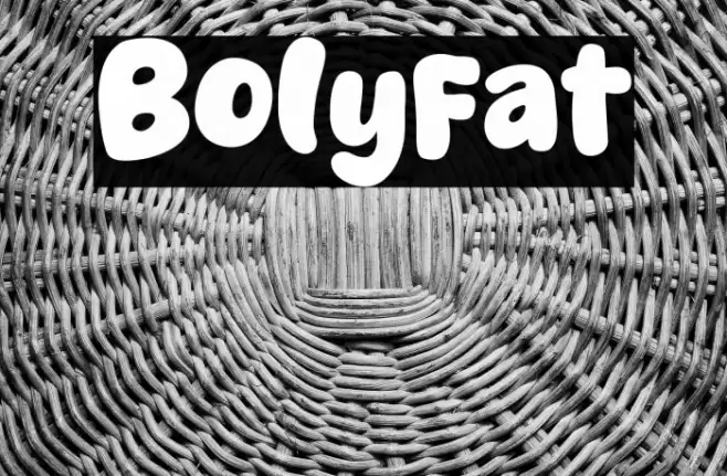 Bolyfat Font examples