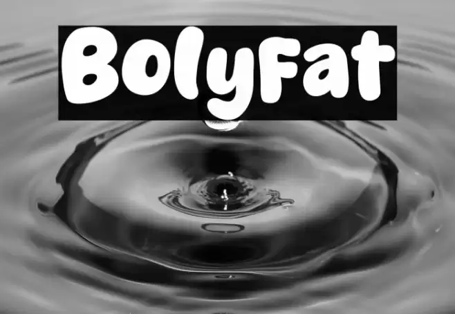Bolyfat Font examples