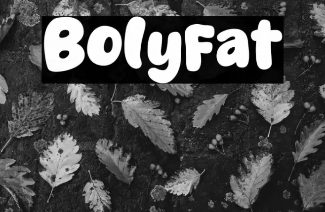 Bolyfat Font examples