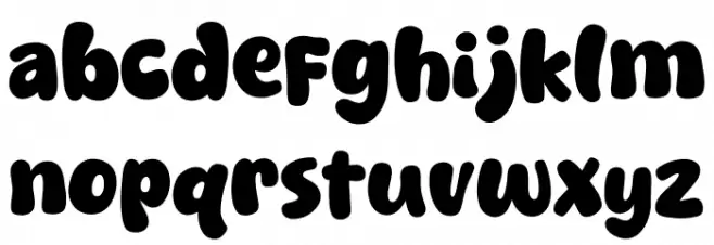 Bolyfat Font LOWERCASE