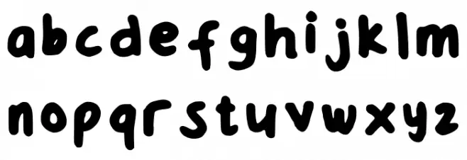 Bolzie Regular フォント 小文字