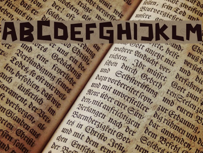 Boma Normal Font examples