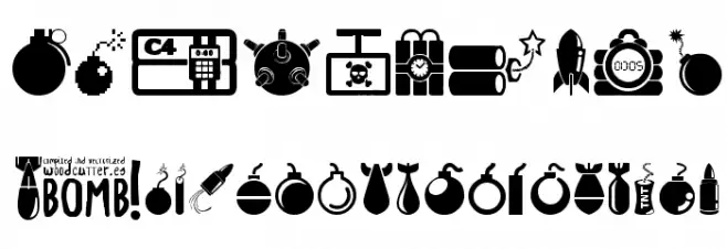 Bomb! Font OTHER CHARS