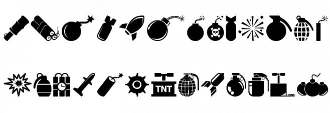 Bomb! Schriftart Groß