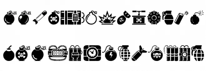 Bomb! फ़ॉन्ट लोअरकेस