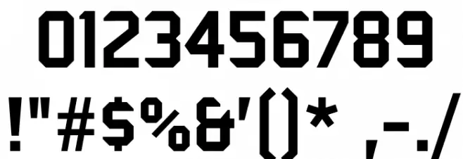 Bombardier Font OTHER CHARS