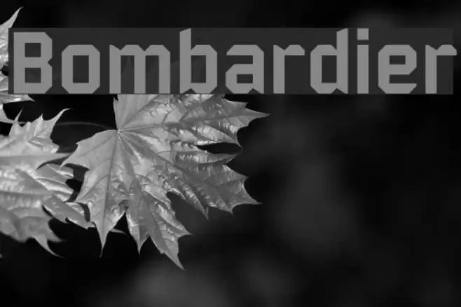 Bombardier Font examples