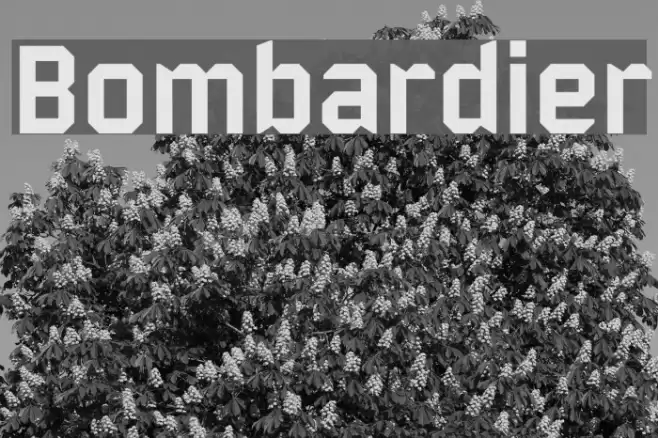 Bombardier Font examples
