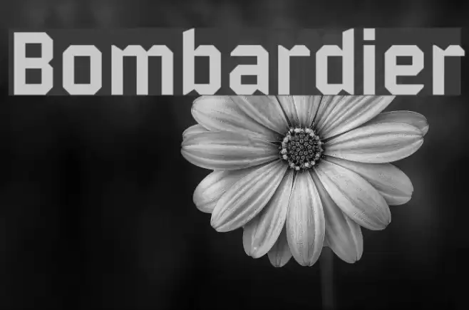 Bombardier Font examples