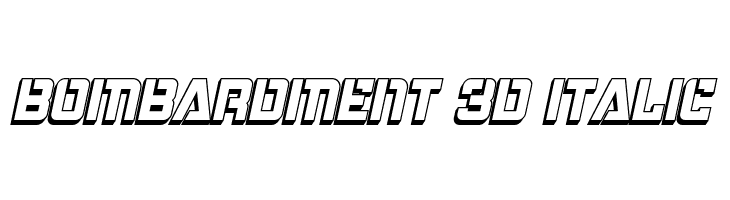 Bombardment 3D Italic  font caratteri gratis
