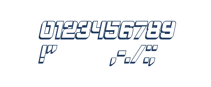 Bombardment 3D Italic Other Characters