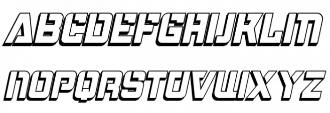 Bombardment 3D Italic Polices MAJUSCULES
