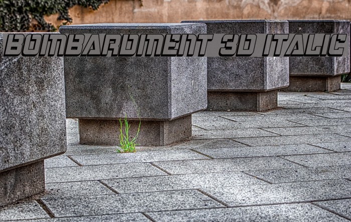 Bombardment 3D Italic Example 3