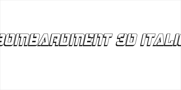 Bombardment 3D Italic Logo
