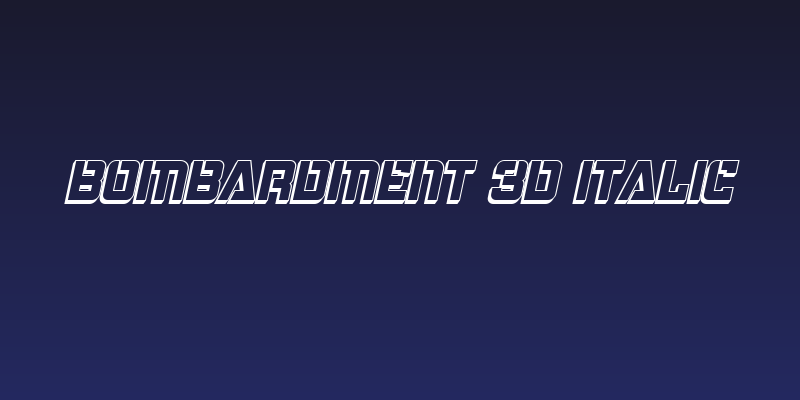 Bombardment 3D Italic Social Header