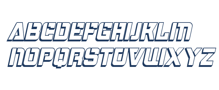 Bombardment 3D Italic Lowercase