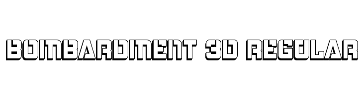 Bombardment 3D Regular  Frei Schriftart Herunterladen