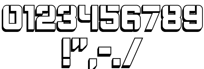 Bombardment 3D Regular Font OTHER CHARS