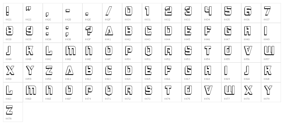 Bombardment 3D Regular Character Map