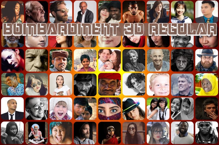 Bombardment 3D Regular Font examples