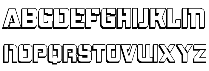 Bombardment 3D Regular Font LOWERCASE