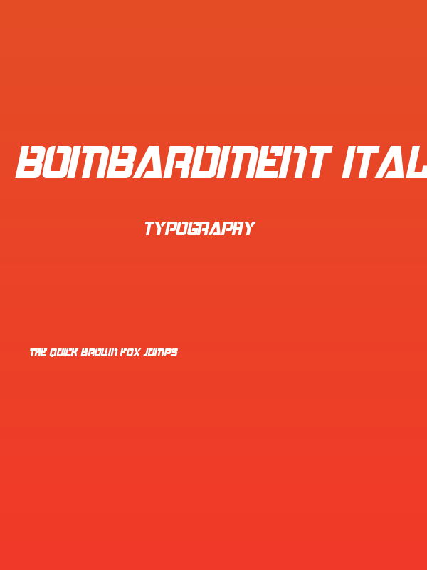 Bombardment Italic Poster