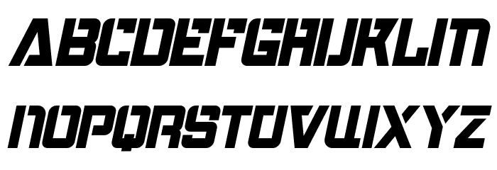 Bombardment Italic Font LOWERCASE