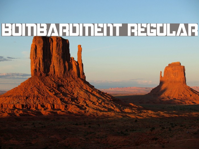 Bombardment Regular Font examples