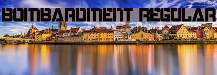 Bombardment Regular Font examples